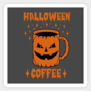 Halloween mug coffee scary pumpkin Sticker